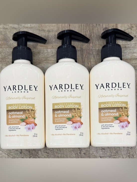 Yardley Other - Yardley London Premium Body Lotion Oatmeal & Almond 3pc 8.4 oz Each.